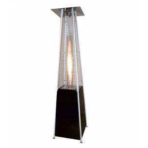 Estufa terraza Piramidal color negro a gas propano 13Kw FLAMME PIRAMIDE NEGRA  altura 2,27 cm