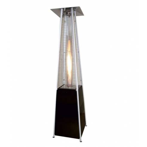 Clima Hosteleria- Estufa terraza Piramidal color negro a gas propano 13Kw FLAMME PIRAMIDE NEGRA altura 2,27 cm