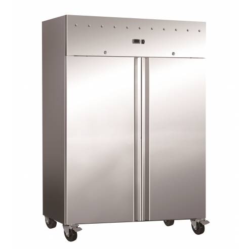 Clima Hosteleria- Armario Refrigerado GN2/1 Acero Inoxidable 2 Puertas 1200 litros 1340x810x1989h mm PEKIN GN1200TNV