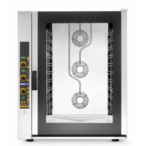 Clima Hosteleria- Horno eléctrico convección ELECTRÓNICO con VAPOR 11 bandejas GN1/1 EKF1111EUD Línea Padova