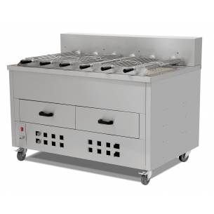 Asador Horizontal Parrilla de Brasa de 5 Espadas Línea Estambul EMP5YI