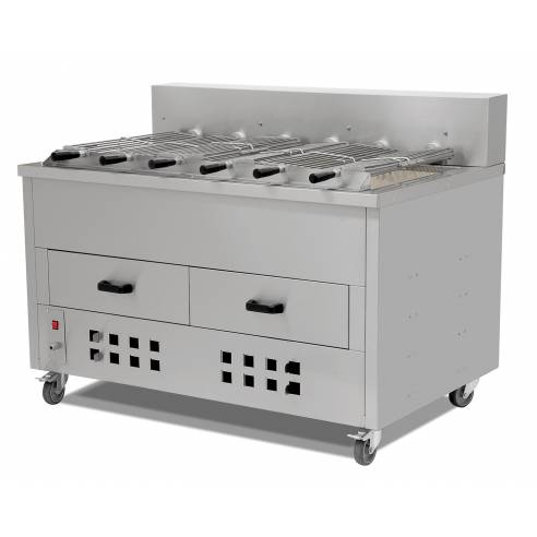 Clima Hosteleria- Asador Horizontal Parrilla de Brasa de 8 Espadas Línea Estambul EMP8YI