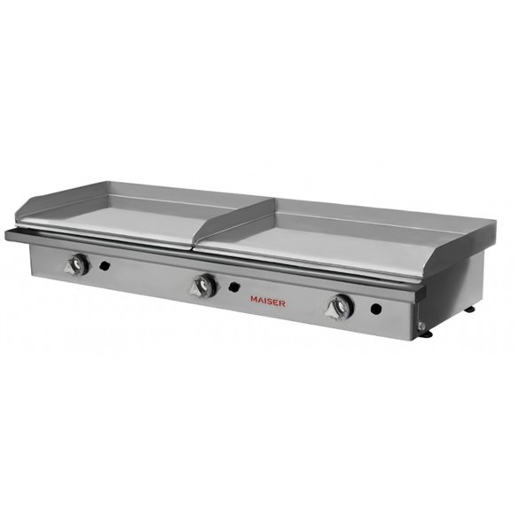 Hostelbar- Plancha a Gas Profesional 60+60 cromo duro PKR602+60KR