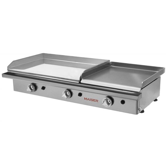 Hostelbar- Plancha a Gas Profesional 60 cromo duro+40 laminada PKR6L4