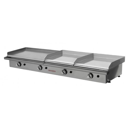 Hostelbar- Plancha a Gas Profesional 40+40 cromo duro+60 laminada PKR44L6