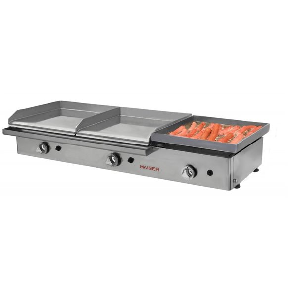 Plancha gas 40+40 cromo duro+40 frankfurt