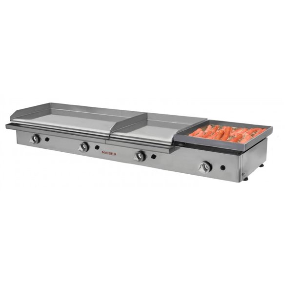 Plancha gas 80+40 cromo duro+40 frankfurt