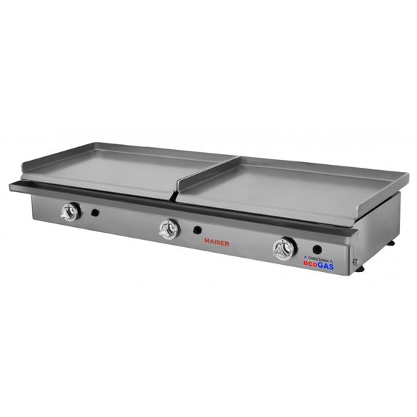 Hostelbar- Plancha porfesional a Gas ECOGAS 60+60 acero laminado EG66