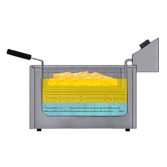 Hostelbar- Freidora Eléctrica Profesional de 10 litros con 3 cestas grifo F12/103G