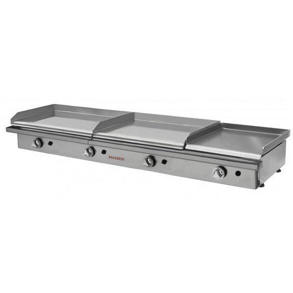 Hostelbar- Plancha a Gas Profesional 60+60 cromo duro+40 laminada PKR66L4