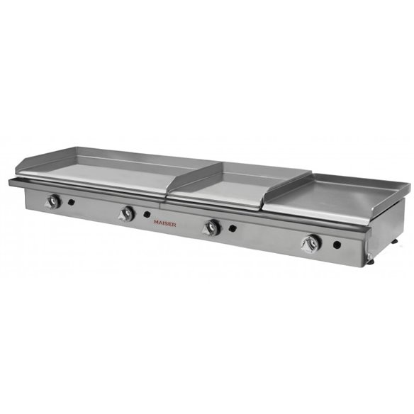 Hostelbar- Plancha a Gas Profesional 80+40 cromo duro+40 laminada PKR84L4