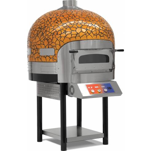 Horno de Pizza Eléctrico con Base de Piedra rotativa 6 pizzas de Diámetro 300 mm EMPSPO01 Línea Estambul